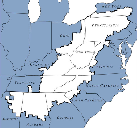 Opportunity Appalachia 2024 Appalachian Community Capital   Appalachian Map Region 